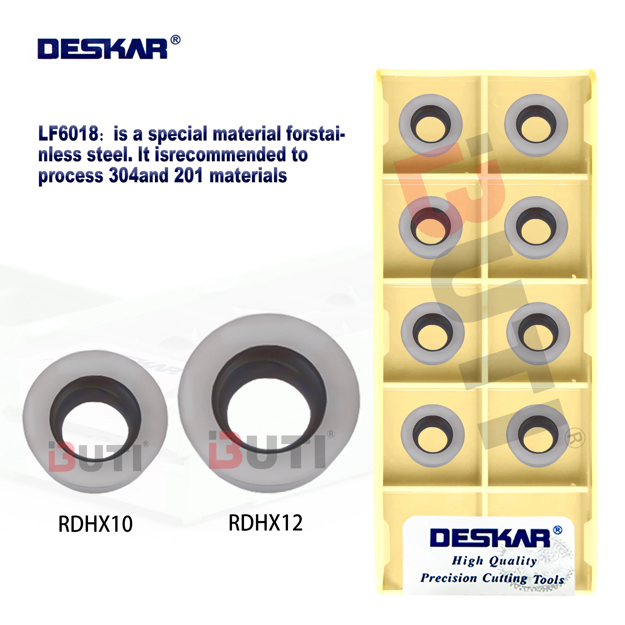 DESKAR 100% оригинальное фрезерное лезвие RDHX12T3MOT RDHX1003MOT LF6018, токарный станок с ЧПУ, обработка деталей из нержавеющей стали, лезвие фрезы 
DESKAR 100% оригинальное фрезерное лезвие RDHX12T3MOT RDHX1003MOT LF6018, токарный станок с ЧПУ, обработка деталей из нержавеющей стали, лезвие фрезы