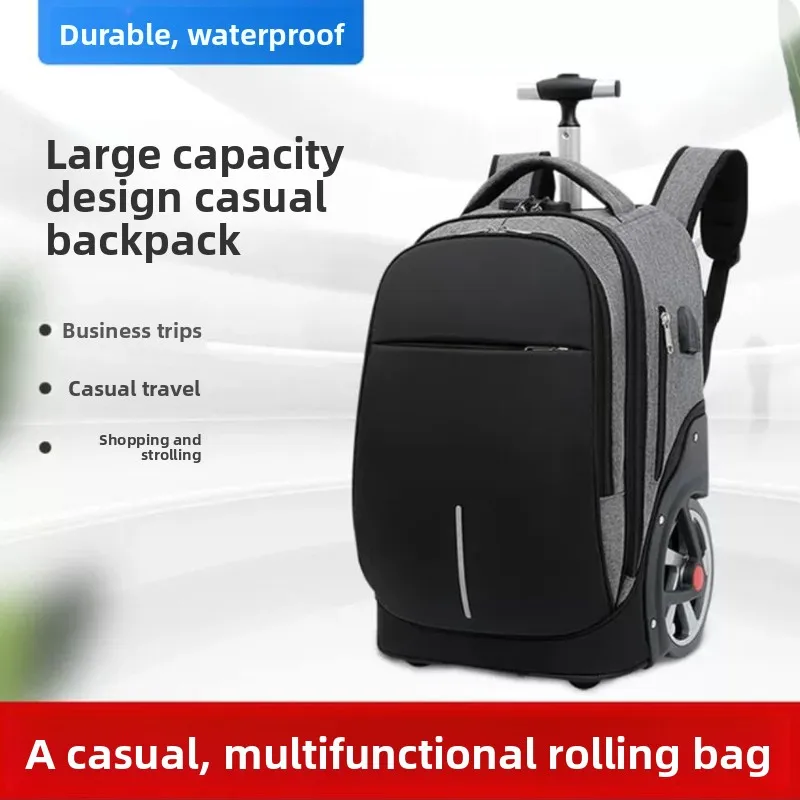 Large Capacity Portable Luggage Backpack for Business Travel Waterproof Double Shoulder Computer Bag with Pull Rod New Model
Large Capacity Portable Luggage Backpack for Business Travel Waterproof Double Shoulder Computer Bag with Pull Rod New Model