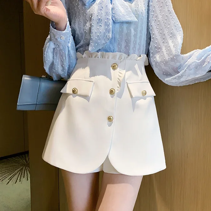 Black Fungus Edge High Waisted Suit Skirt Women's New Irregular Wide-leg Shorts
Black Fungus Edge High Waisted Suit Skirt Women's New Irregular Wide-leg Shorts