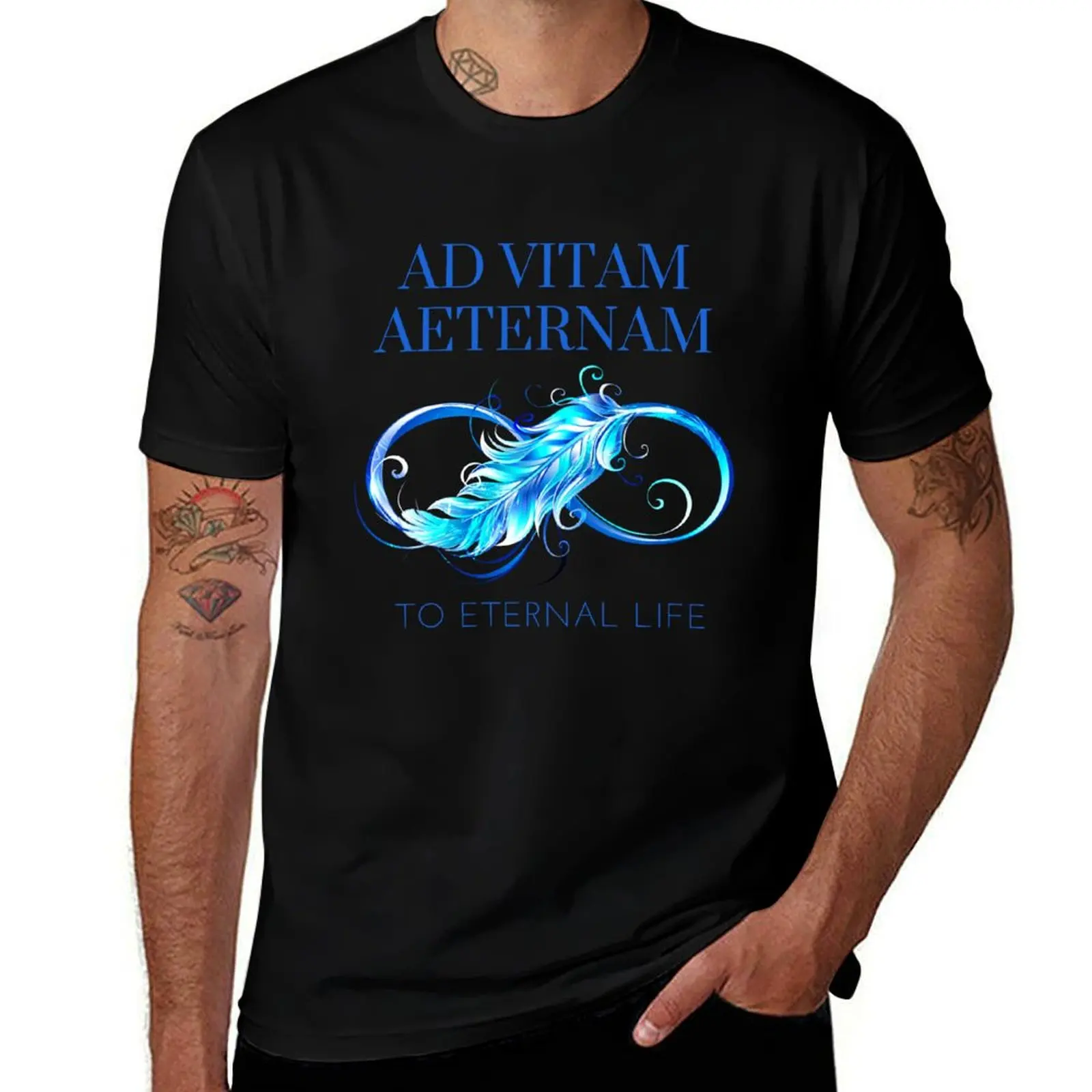 Ad Vitam Aeternam - To Eternal Life - Old Latin Phrase With Beautiful Blue Eternity Design T-Shirt anime tshirt T-Shirt
Ad Vitam Aeternam - To Eternal Life - Old Latin Phrase With Beautiful Blue Eternity Design T-Shirt anime tshirt T-Shirt