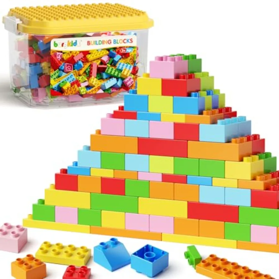 150PCS Jumbo Building Blocks with Clear Storage Box and Baseplate Lid - STEM Educational Toys for Toddlers 3+ Years, Compatible
150PCS Jumbo Building Blocks with Clear Storage Box and Baseplate Lid - STEM Educational Toys for Toddlers 3+ Years, Compatible