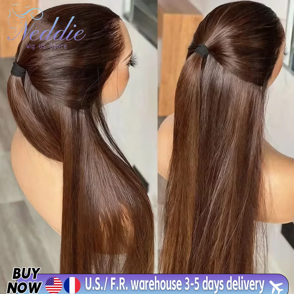 Straight 13x4 Lace Front Wig Chocolate Brown Human Hair Wig 13x6 Hd Lace Frontal Wig Pre plucked 200 Density Brazilian Colored Hair
Straight 13x4 Lace Front Wig Chocolate Brown Human Hair Wig 13x6 Hd Lace Frontal Wig Pre plucked 200 Density Brazilian Colored Hair