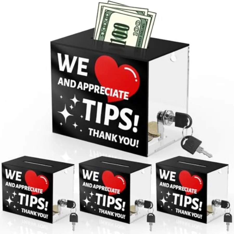 Pack Acrylic Tip Jar for Bartender Tip Box Suggestion Box with Slot and Lock Money Jar Donation Box with Lock 6 X X 5 Inch Raff
Pack Acrylic Tip Jar for Bartender Tip Box Suggestion Box with Slot and Lock Money Jar Donation Box with Lock 6 X X 5 Inch Raff