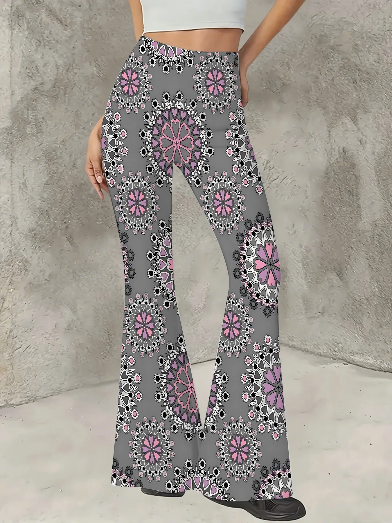 Women's All-Over Print Flared Leggings Stretchy High Waist Bell Bottom Pants
Women's All-Over Print Flared Leggings Stretchy High Waist Bell Bottom Pants