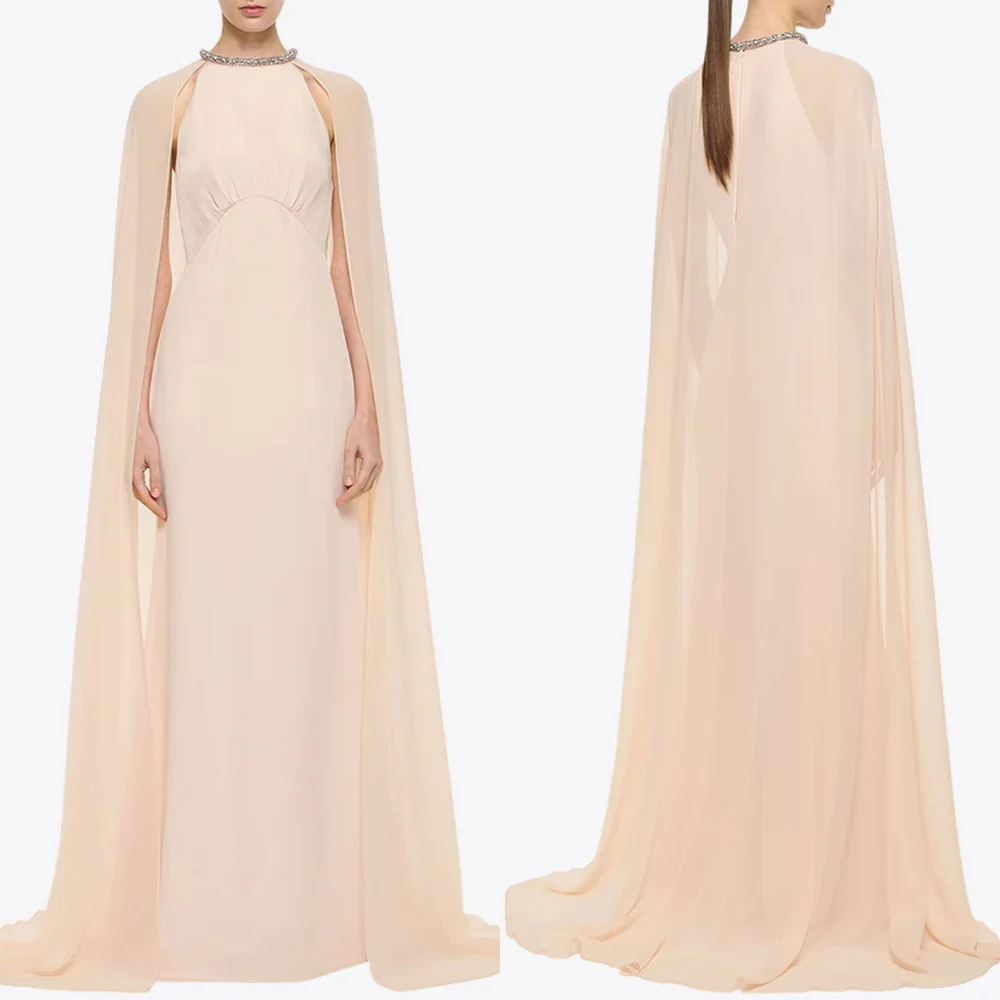Customized Elegant Embellished Cape Maxi Dress A-Line Evening Dresses Formal Exquisite High Quality Prom Party Gowns for Women
Customized Elegant Embellished Cape Maxi Dress A-Line Evening Dresses Formal Exquisite High Quality Prom Party Gowns for Women