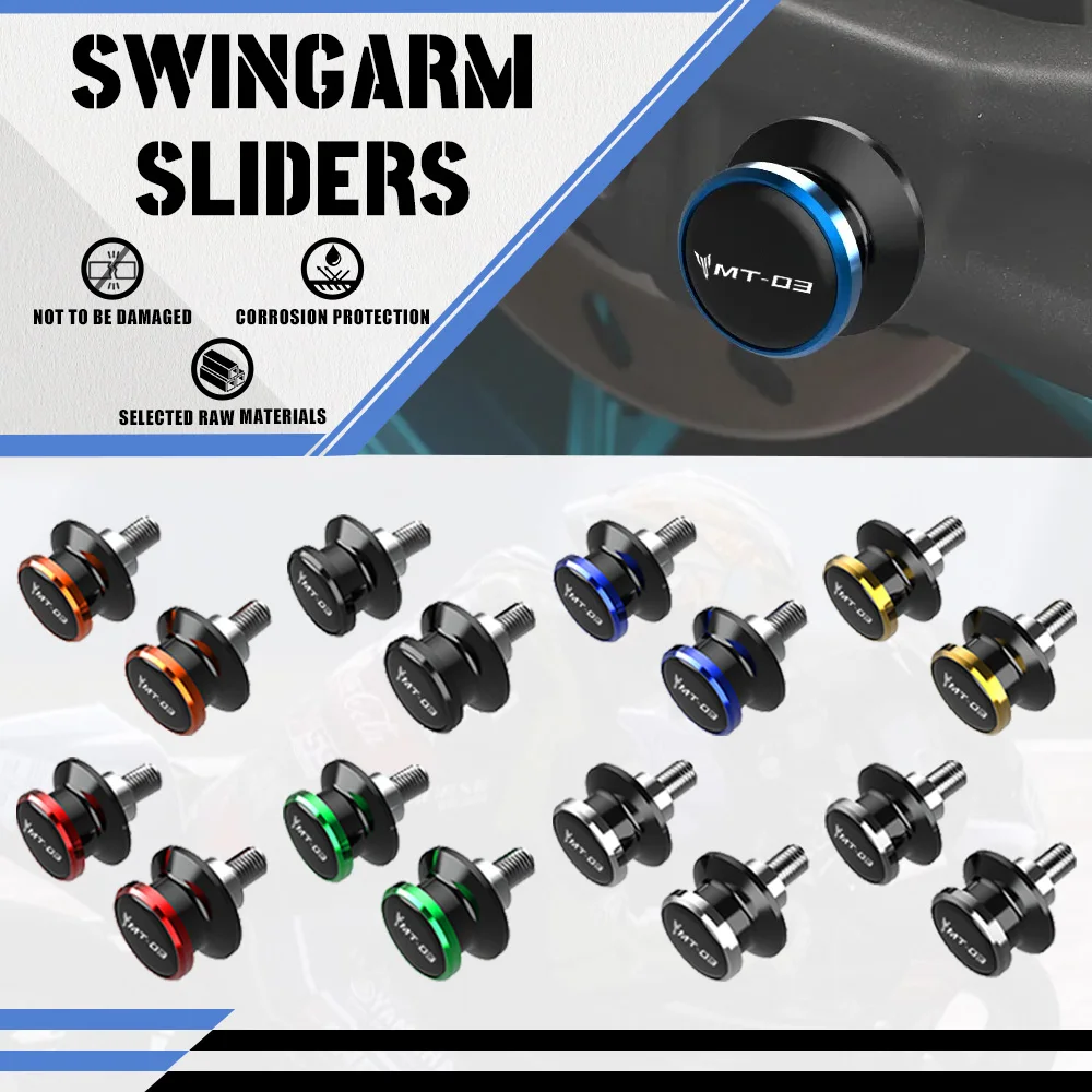 Motorcycle 6MM Swingarm Slider Spools CNC Stand Screws FOR YAMAHA MT03 MT-03 2005- 2023 2022 2021 2020 2019 2018 2017 2016 MT 03
Motorcycle 6MM Swingarm Slider Spools CNC Stand Screws FOR YAMAHA MT03 MT-03 2005- 2023 2022 2021 2020 2019 2018 2017 2016 MT 03