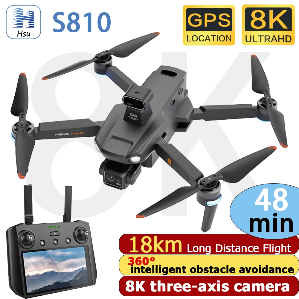 The New S810 Professional Drone Obstacle Avoidance 18-Kilometer High-Definition Aerial Photography Remote Control Aircraft
The New S810 Professional Drone Obstacle Avoidance 18-Kilometer High-Definition Aerial Photography Remote Control Aircraft