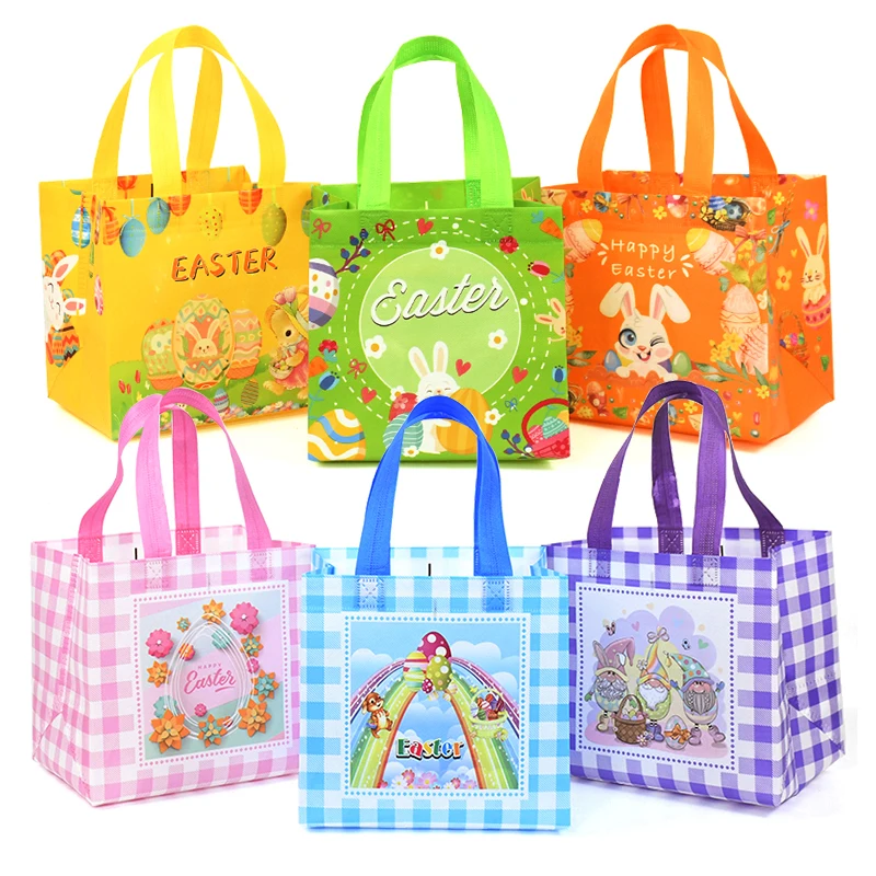 1/2pcs Happy Easter Candy Snack Tote Bag With Handle Cute Rabbit Printed Non-Woven Gift Packing Bag Easter Party Decor Supplies
1/2pcs Happy Easter Candy Snack Tote Bag With Handle Cute Rabbit Printed Non-Woven Gift Packing Bag Easter Party Decor Supplies