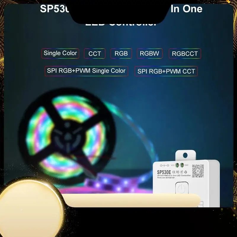 12-In-1 Wifi LED Controller SP530E PWM SPI Pixels Dimmer For WS2812B WS2811 RGB RGBW LED Strips With Voice Control
12-In-1 Wifi LED Controller SP530E PWM SPI Pixels Dimmer For WS2812B WS2811 RGB RGBW LED Strips With Voice Control