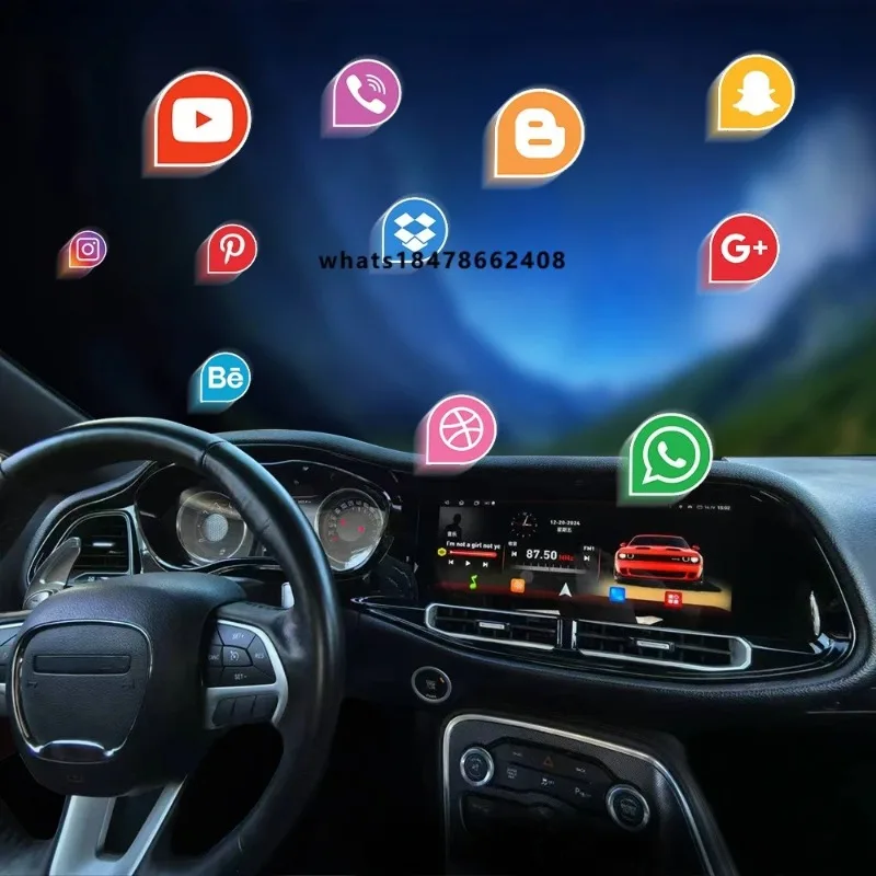 Android Car Stereo Touch Screen Display for Dodge Challenger/ Charger SRT Hellcat 2010-2023 Wireless Carplay Multimedia
Android Car Stereo Touch Screen Display for Dodge Challenger/ Charger SRT Hellcat 2010-2023 Wireless Carplay Multimedia