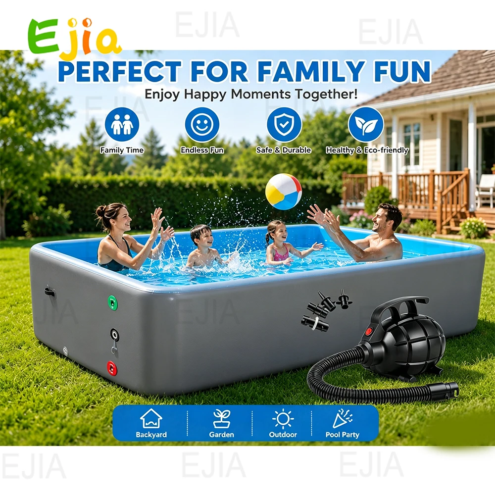 Stock 3X2m Extra Large Inflatable Swimming Pool Thick PVC Blow Up Pool &Pump, Portable Backyard Above Ground Pool for Family
Stock 3X2m Extra Large Inflatable Swimming Pool Thick PVC Blow Up Pool &Pump, Portable Backyard Above Ground Pool for Family