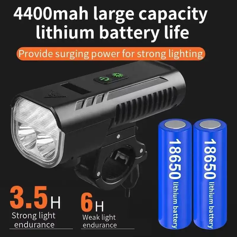ESLNF Bicycle Headlight Bicycle Light Rechargeable Horn And Headlight Combined Design 4400mah Nighttime Bicycle Headlight New
ESLNF Bicycle Headlight Bicycle Light Rechargeable Horn And Headlight Combined Design 4400mah Nighttime Bicycle Headlight New