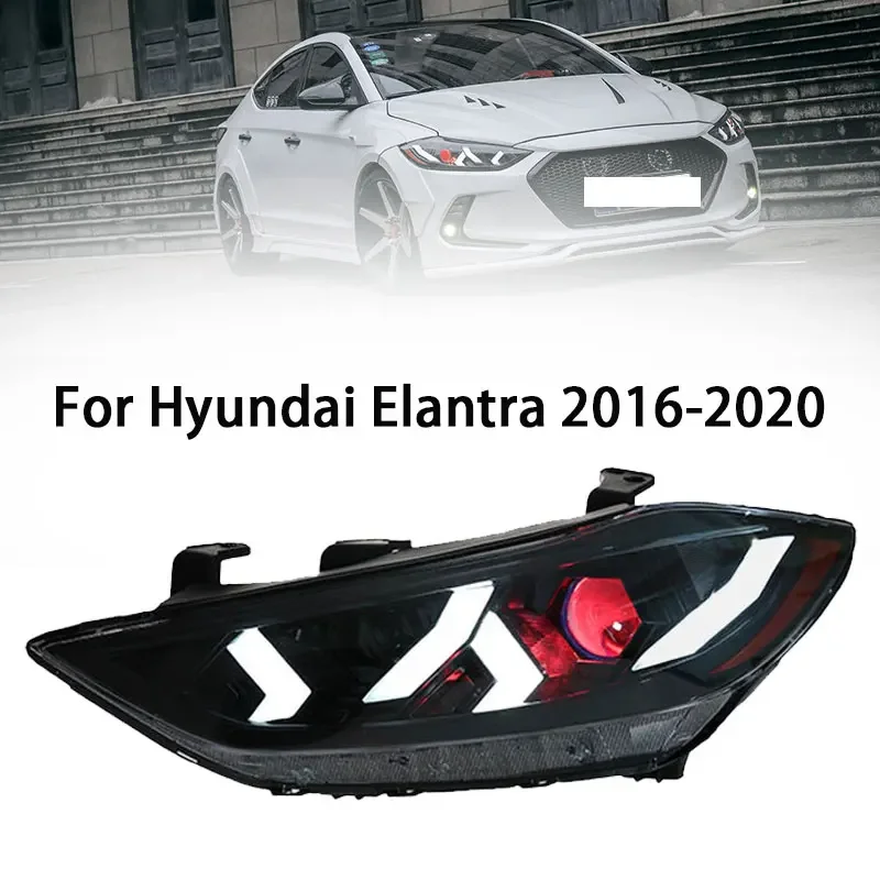 Автомобильные аксессуары для Hyundai Elantra, светодиодные фары 2016-2021, фары Elantra DRL, указатель поворота, дальний свет, проектор «ангельский глаз» Len 
Автомобильные аксессуары для Hyundai Elantra, светодиодные фары 2016-2021, фары Elantra DRL, указатель поворота, дальний свет, проектор «ангельский глаз» Len