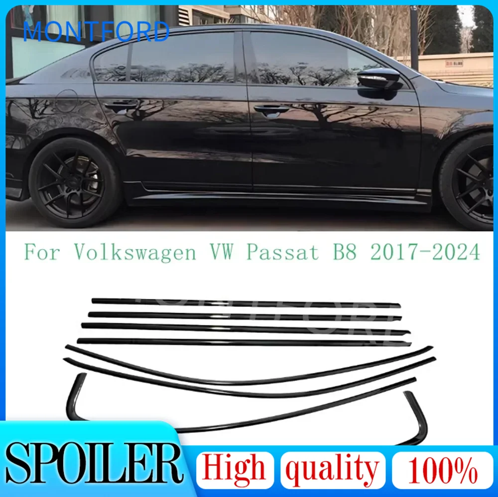 car styling Black Steel Window Molding Frame Strips Trim Cover For For Volkswagen VW Passat B8 2014-2024
car styling Black Steel Window Molding Frame Strips Trim Cover For For Volkswagen VW Passat B8 2014-2024