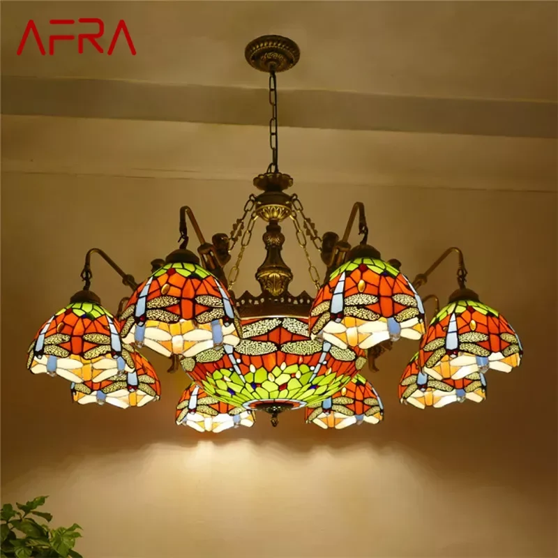 AFRA Tiffany European Living Room PendantLamp Vintage Creative Color Glass restaurant Bedroom Hotel Villa Chandelier Specifica
AFRA Tiffany European Living Room PendantLamp Vintage Creative Color Glass restaurant Bedroom Hotel Villa Chandelier Specifica
