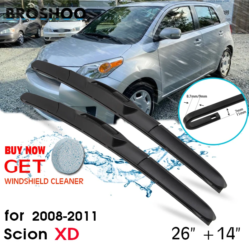 BROSHOO Car Windscreen Wiper Blades Natural Rubber For Scion xD Fit Standard Hook Arm 2008 2009 2010 2011 Auto Accessories
BROSHOO Car Windscreen Wiper Blades Natural Rubber For Scion xD Fit Standard Hook Arm 2008 2009 2010 2011 Auto Accessories