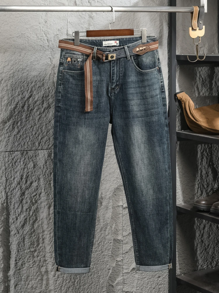 Retro Waed White Denim Jeans Men's Comfortable Straight Leg Casual Elastic Cotton Polyester Blend Autumn Winter Jeans
Retro Waed White Denim Jeans Men's Comfortable Straight Leg Casual Elastic Cotton Polyester Blend Autumn Winter Jeans