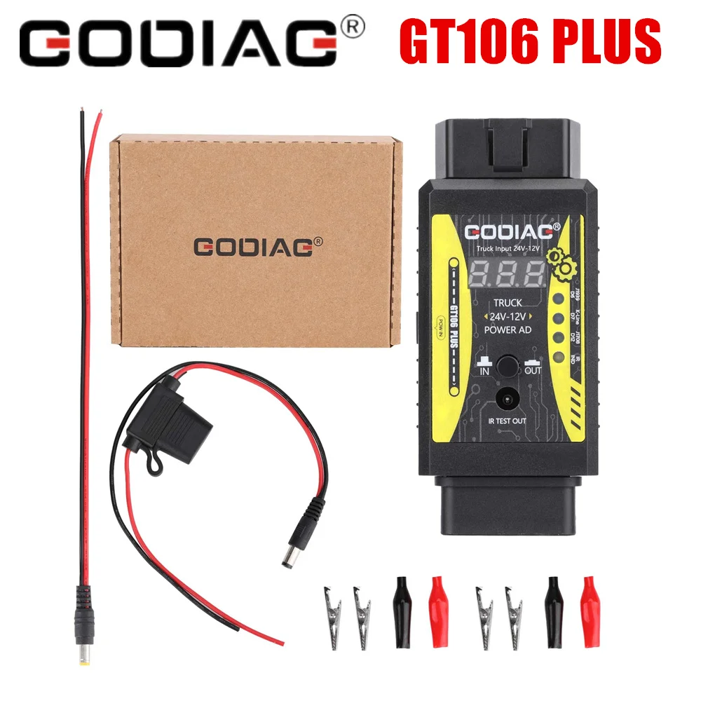 GODIAG GT106 PLUS 24V to 12V Heavy Duty Truck Adapter for X431 easydiag/ Golo/ IDIAG/ ThinkCar/ ICarScan/ Diagun/ DBScar II
GODIAG GT106 PLUS 24V to 12V Heavy Duty Truck Adapter for X431 easydiag/ Golo/ IDIAG/ ThinkCar/ ICarScan/ Diagun/ DBScar II