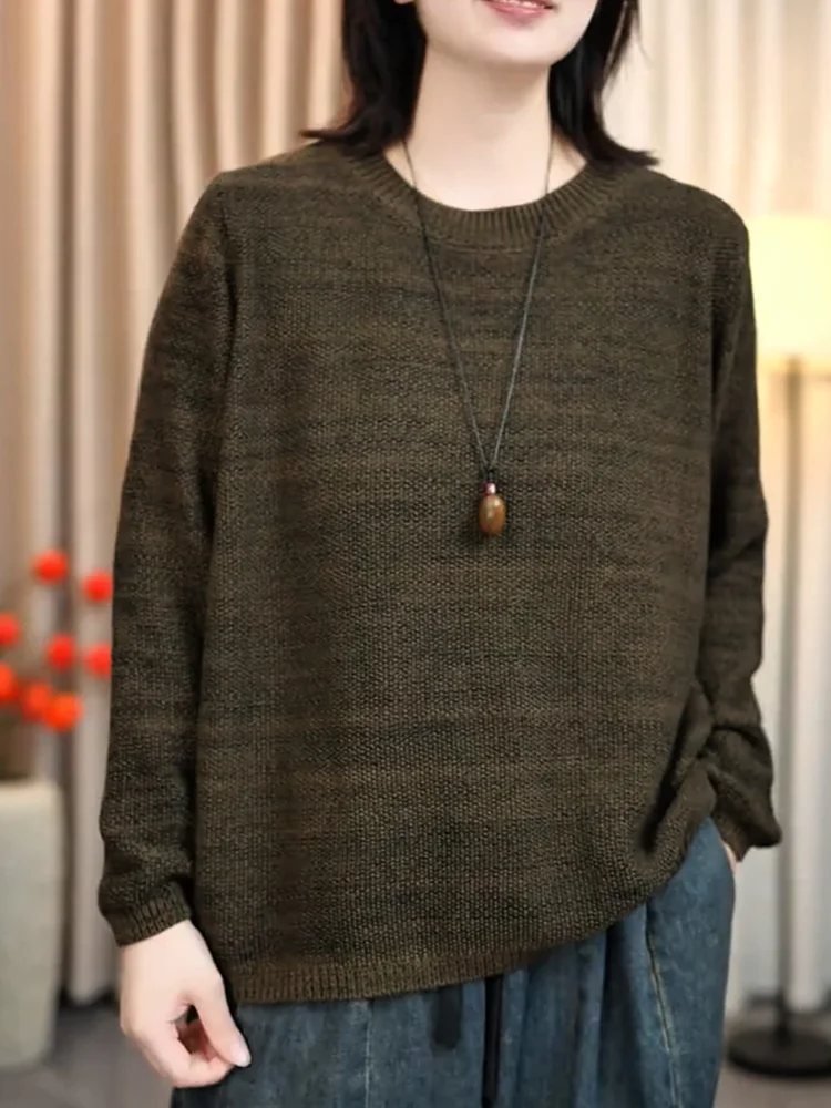 Korean Sle round Ne Knitwear Women's Faionable Versatile plus Size Slimming Top Warm Long Sve Camere Sweater
Korean Sle round Ne Knitwear Women's Faionable Versatile plus Size Slimming Top Warm Long Sve Camere Sweater