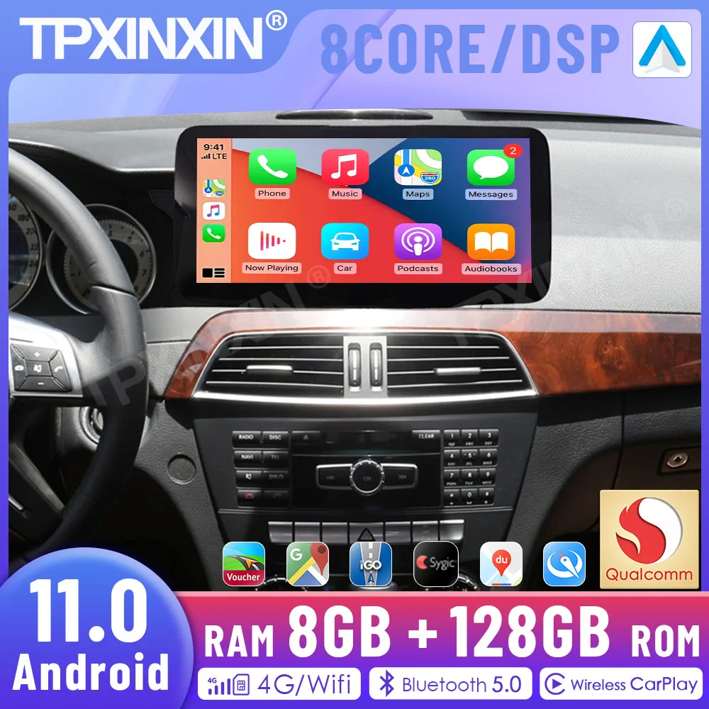 Автомобильная магнитола на Android 11, 10,25 дюйма, для Mercedes Benz C Class 2011-2013, мультимедийный DVD-плеер, DSP, GPS-навигация, автомобильное стерео головное устройство
Автомобильная магнитола на Android 11, 10,25 дюйма, для Mercedes Benz C Class 2011-2013, мультимедийный DVD-плеер, DSP, GPS-навигация, автомобильное стерео головное устройство