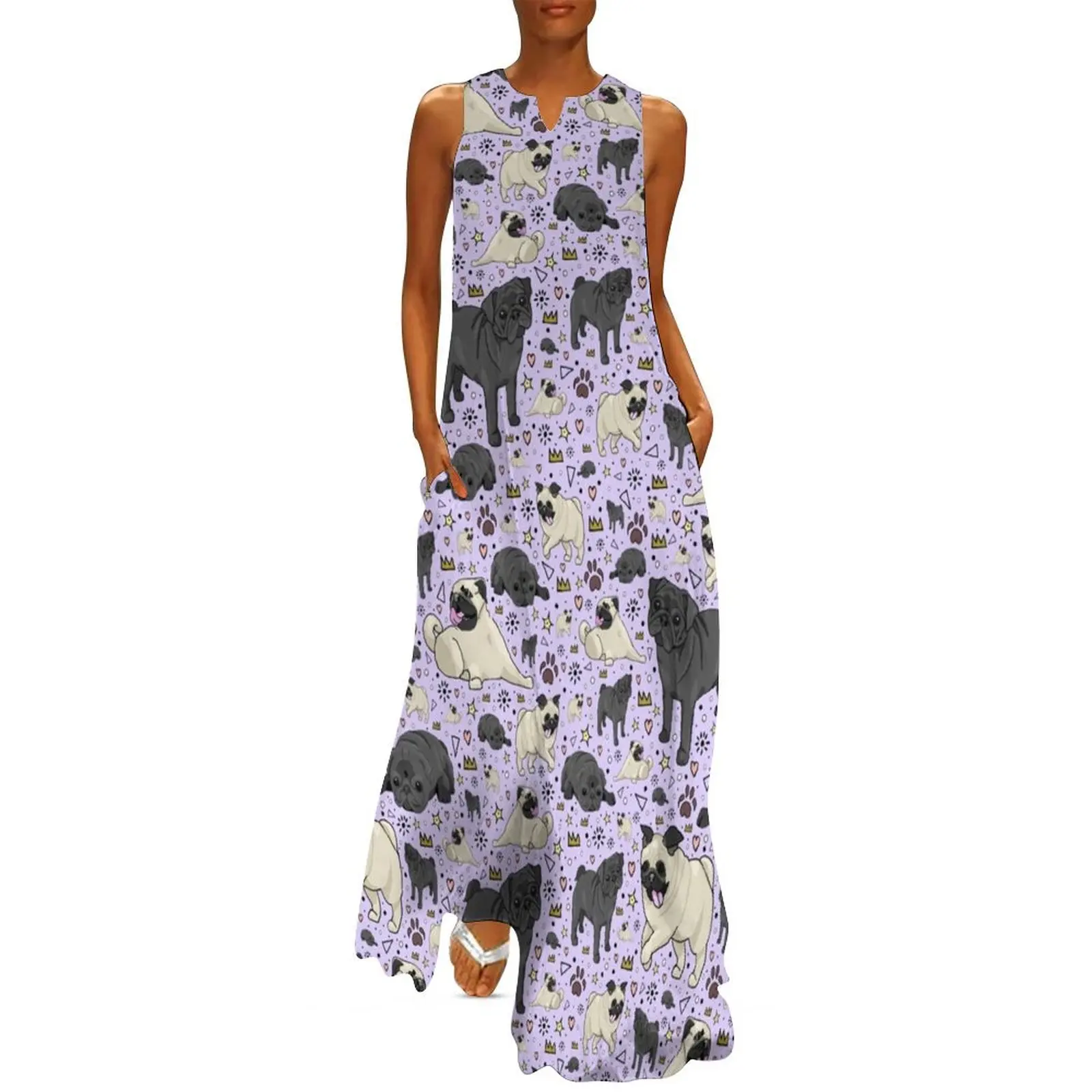 Pugs in Purple Long Dress beach dress Women's summer skirt evening dress woman Bride dresses
Pugs in Purple Long Dress beach dress Women's summer skirt evening dress woman Bride dresses