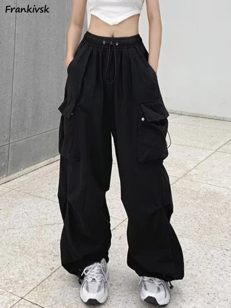 Cargo Pants Women Solid All-match Pockets Retro Leisure American Style Workout Trendy Streetwear Students Boyfriend Trousers New
Cargo Pants Women Solid All-match Pockets Retro Leisure American Style Workout Trendy Streetwear Students Boyfriend Trousers New