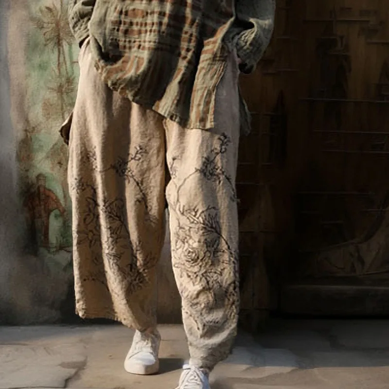 Hand-rubbed cotton and linen casual pants literary retro old printed wide-leg pants fashionable casual versatile simple temperam
Hand-rubbed cotton and linen casual pants literary retro old printed wide-leg pants fashionable casual versatile simple temperam