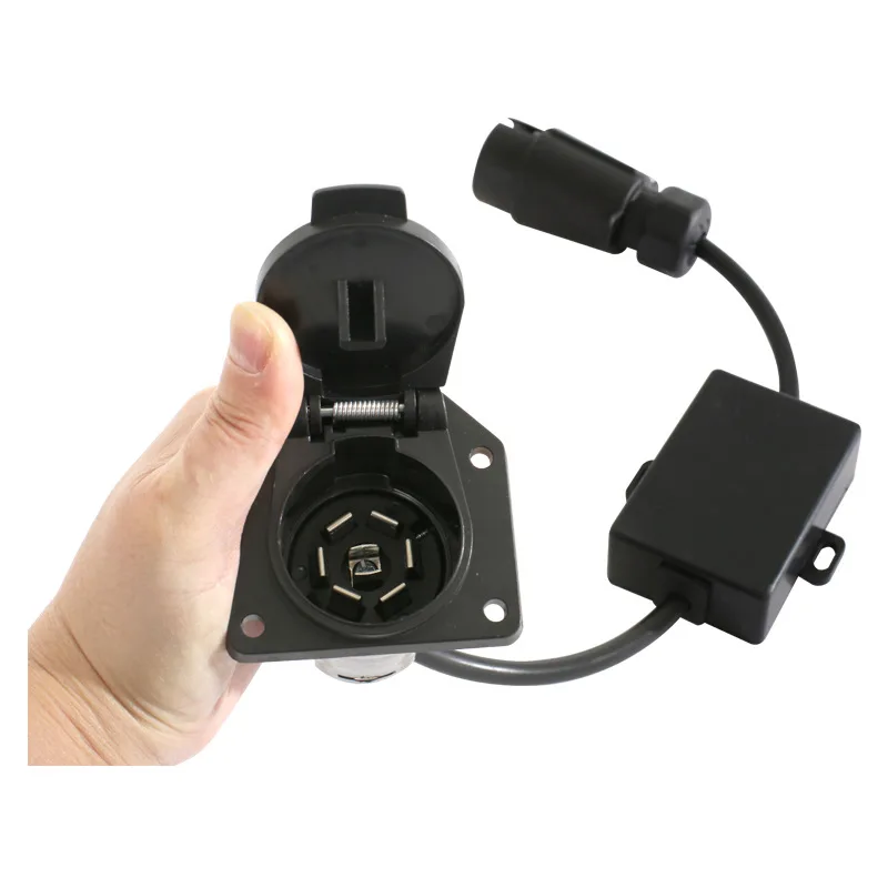 European 7-pin plug to US 7-pin socket RV trailer modified accessories light converter
European 7-pin plug to US 7-pin socket RV trailer modified accessories light converter