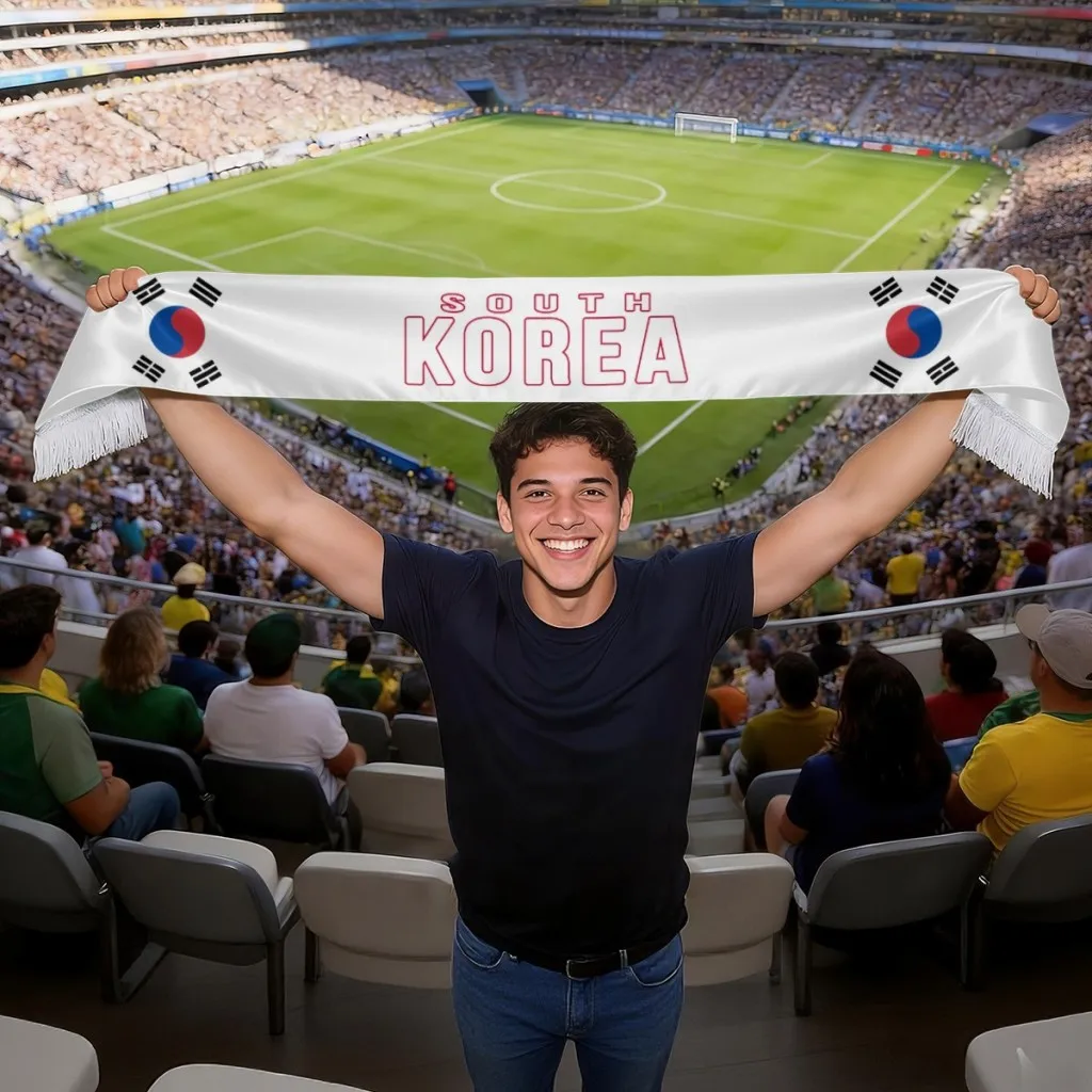 Soccer Fans Scarf Flag of South Korea For Sports Gift National Day Independence Day
Soccer Fans Scarf Flag of South Korea For Sports Gift National Day Independence Day