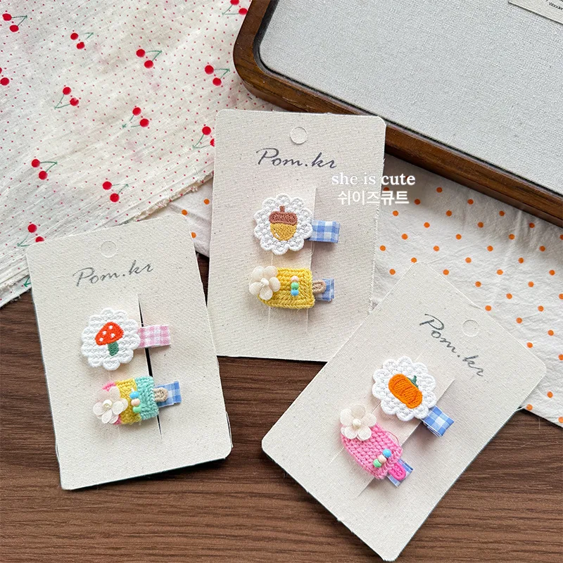 2PC Baby Hair Clips Lace Embroidered Flower Crochet Mushroom Strawberry Floral Hair Pins for Girls Kid Headwear
2PC Baby Hair Clips Lace Embroidered Flower Crochet Mushroom Strawberry Floral Hair Pins for Girls Kid Headwear