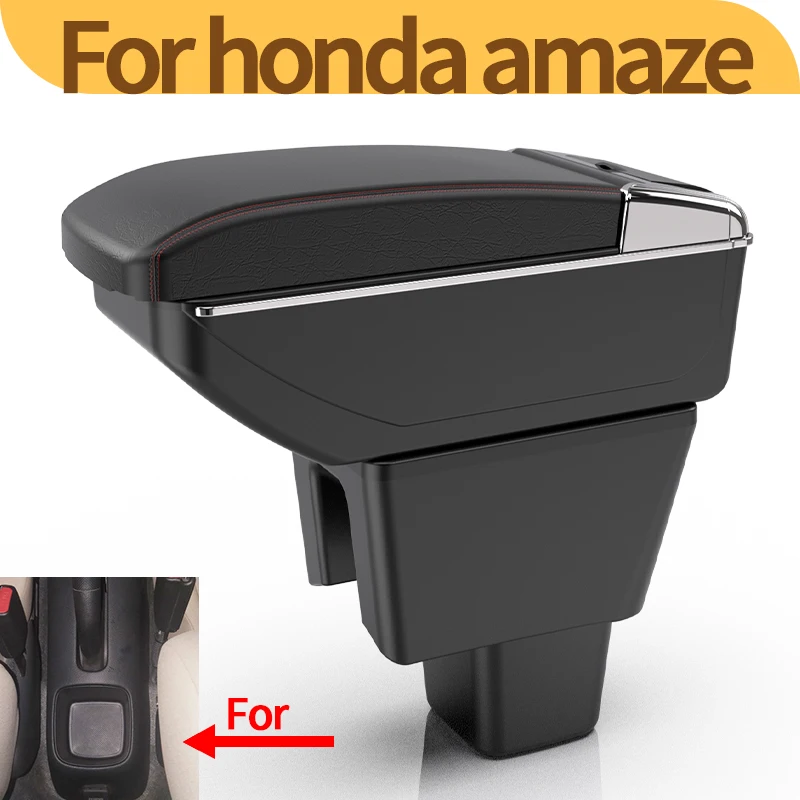 For Honda Amaze car armrest upgrade with double-layer storage box center console interior modification and USB cup holder
For Honda Amaze car armrest upgrade with double-layer storage box center console interior modification and USB cup holder