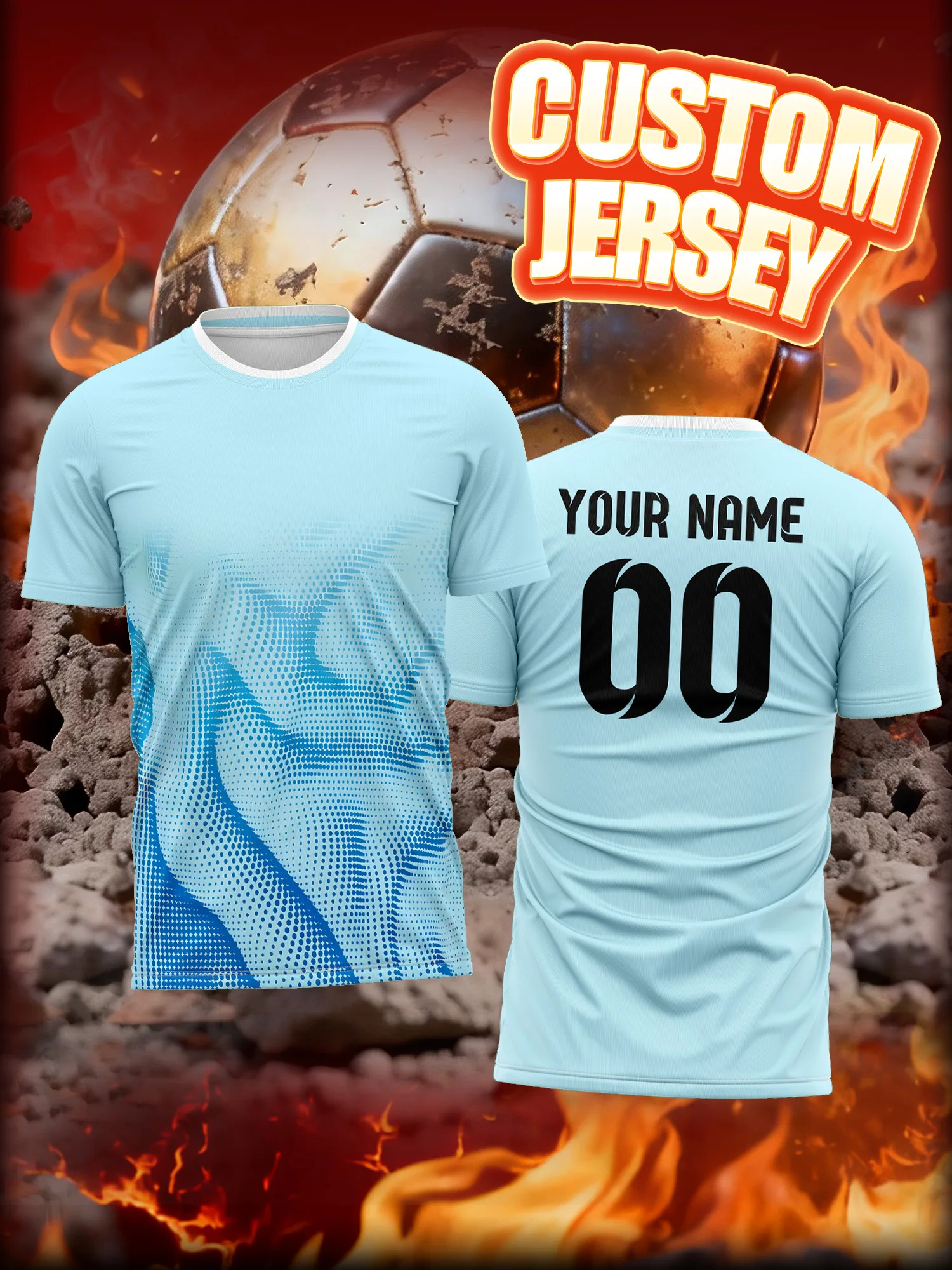 Футбольная форма с индивидуальным изображением, номером и именем, с узорчатой отделкой рукавов, стильная, для взрослых, для матчей.
Футбольная форма с индивидуальным изображением, номером и именем, с узорчатой отделкой рукавов, стильная, для взрослых, для матчей.