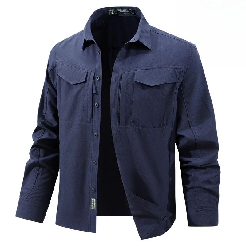 2026 Spring and Autumn New Quick-drying Elastic Long-sleeved Shirt Multi-pocket Underarm Breathable Net Tactical Tooling Shirt
2026 Spring and Autumn New Quick-drying Elastic Long-sleeved Shirt Multi-pocket Underarm Breathable Net Tactical Tooling Shirt