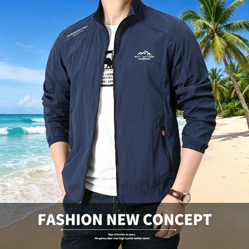 Men's Summer Stand Collar Sun Protection Jacket Ultra-Light Thin Skin Coats Breathable UV Proof Fishing Ice Silk Sunscreen Coat
Men's Summer Stand Collar Sun Protection Jacket Ultra-Light Thin Skin Coats Breathable UV Proof Fishing Ice Silk Sunscreen Coat