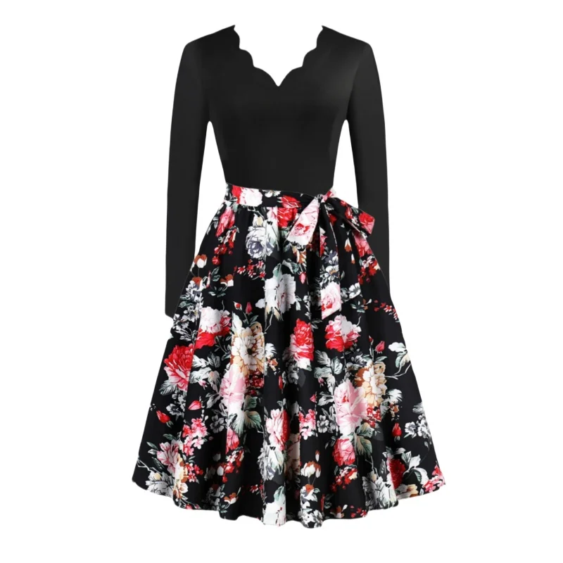 Tea break French dress with a sense of luxury, V-neck temperament, long skirt with waist cinching and belly covering, children'
Tea break French dress with a sense of luxury, V-neck temperament, long skirt with waist cinching and belly covering, children'
