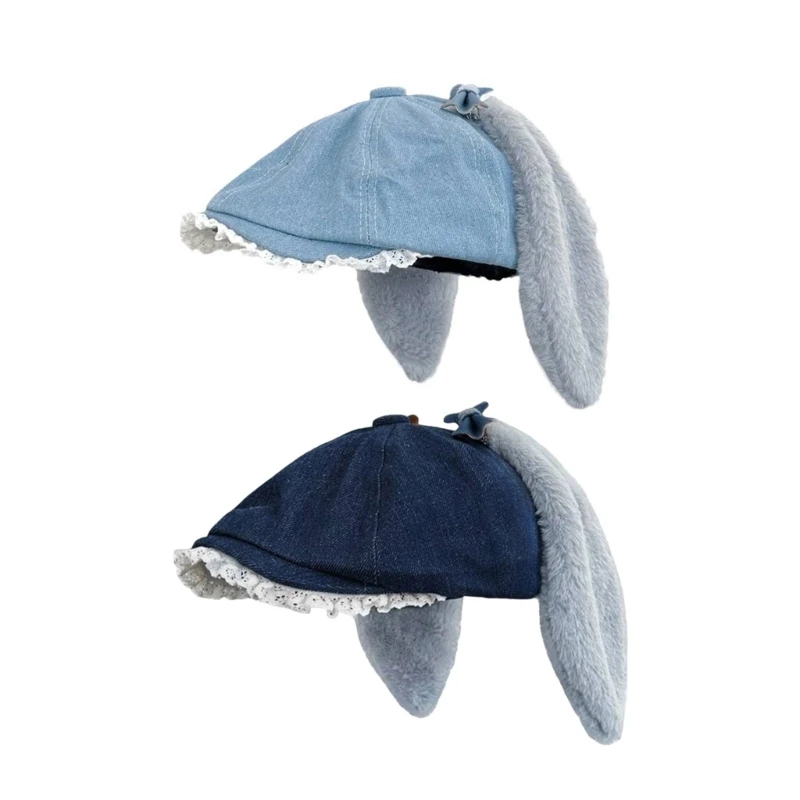 Hat with Removable Rabbits Ear Bowtie for Female Girls Newsboys Hat Chauffeur Hat Outdoor Sun Flat Hat
Hat with Removable Rabbits Ear Bowtie for Female Girls Newsboys Hat Chauffeur Hat Outdoor Sun Flat Hat