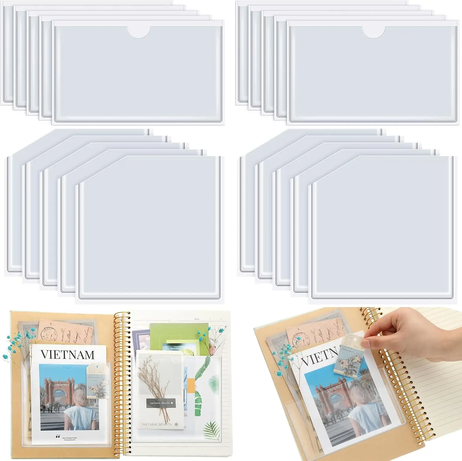 New 2 Styles 20 Pcs Adhesive Pockets for Planners Index Card Pockets,Add Storage Space to Notebooks Journal Office School Vinyl
New 2 Styles 20 Pcs Adhesive Pockets for Planners Index Card Pockets,Add Storage Space to Notebooks Journal Office School Vinyl
