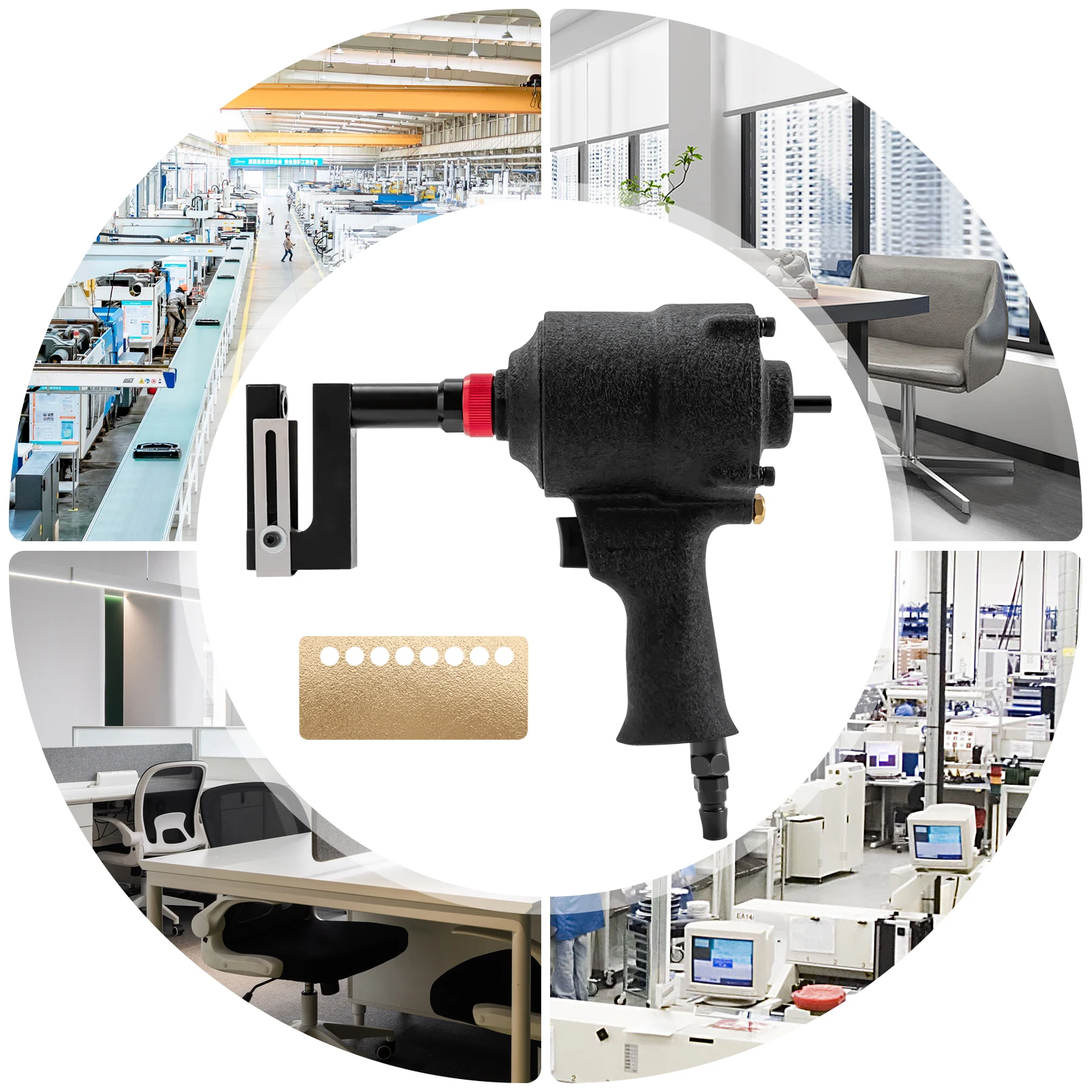 8mm Pneumatic Hole Punch Tool, Industrial Metal Punch, Air Powered Punching Gun, Flange Opener for Sheet Metal,8mm Punch Kit
8mm Pneumatic Hole Punch Tool, Industrial Metal Punch, Air Powered Punching Gun, Flange Opener for Sheet Metal,8mm Punch Kit