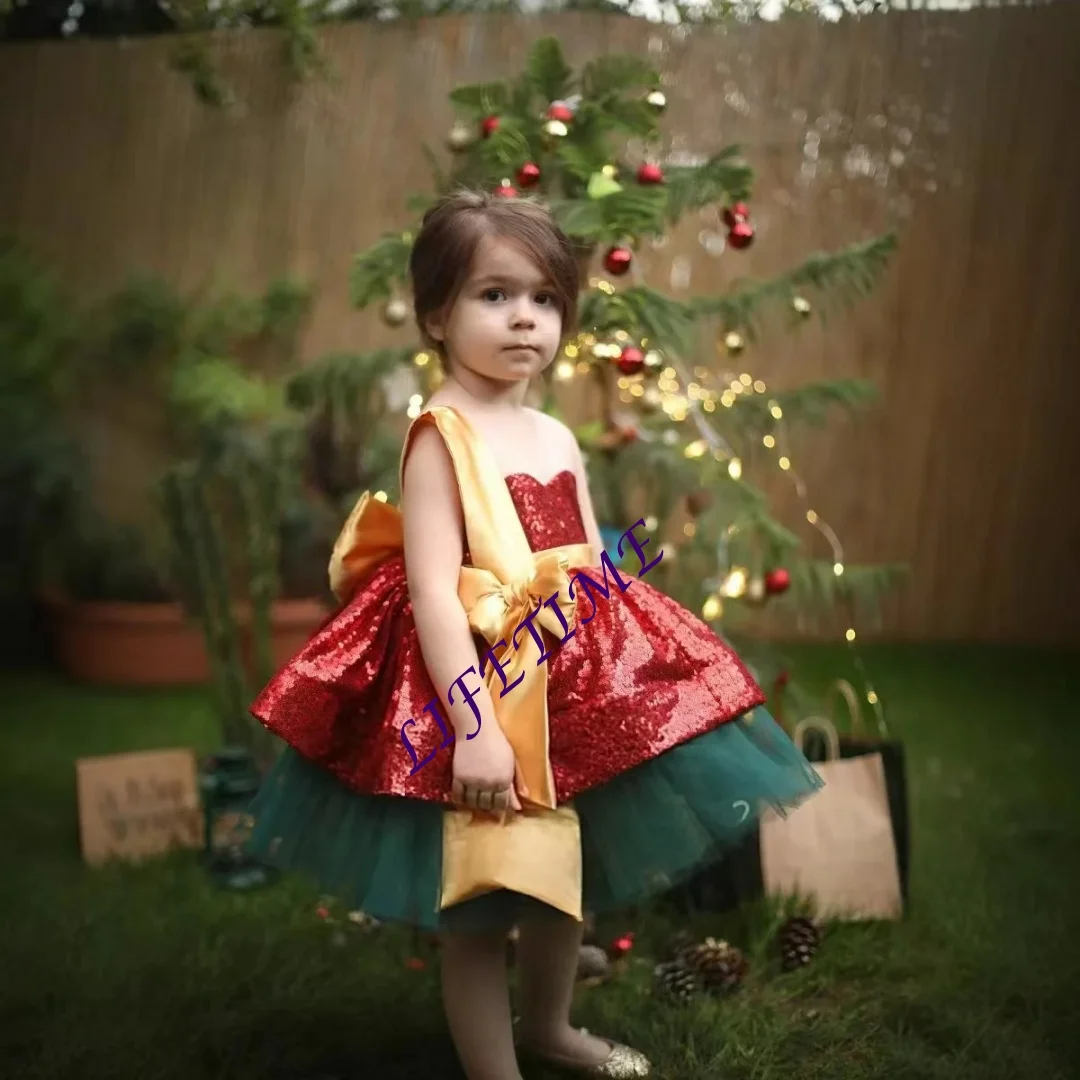 CustomizedRed-Green Christmas Girl Dress Sparkly Lovely Knee Length Princess Kids Wedding Birthday Party Formal Gown
CustomizedRed-Green Christmas Girl Dress Sparkly Lovely Knee Length Princess Kids Wedding Birthday Party Formal Gown