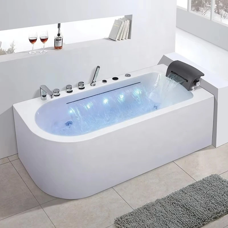 High Quality Heavy Duty Luxury Acrylic Single Person Massage Bathtub With 6 Jet LED Lights Ergonomic Indoor Home Spa Experience
High Quality Heavy Duty Luxury Acrylic Single Person Massage Bathtub With 6 Jet LED Lights Ergonomic Indoor Home Spa Experience