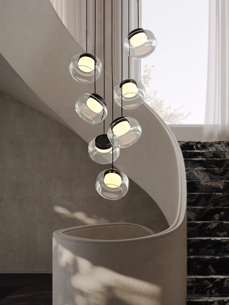 Умный светильник для лестницы в скандинавском стиле с регулируемой яркостью, вилла, дуплексное здание, высокий потолок, стиль гостиной, атмосферный художественный подвесной светильник
Умный светильник для лестницы в скандинавском стиле с регулируемой яркостью, вилла, дуплексное здание, высокий потолок, стиль гостиной, атмосферный художественный подвесной светильник