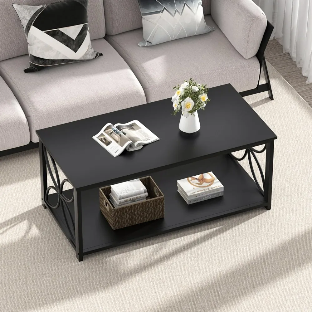 Coffee Table for Living Room, 39 inch Small Table with Storage Shelf, Modern Center Table for Sofa Home Office
Coffee Table for Living Room, 39 inch Small Table with Storage Shelf, Modern Center Table for Sofa Home Office