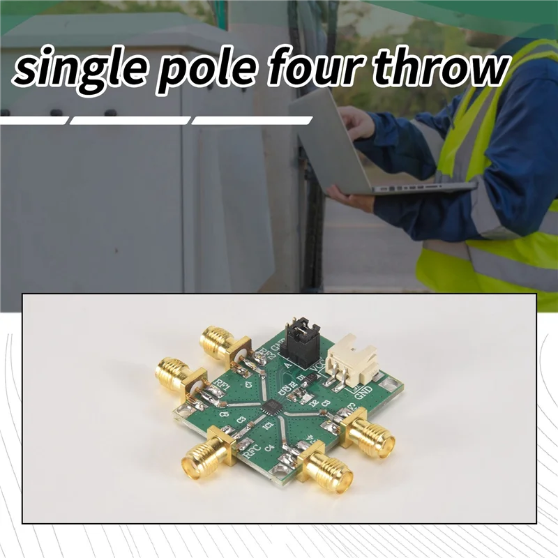 ABMI-4X HMC7992 0.1-6Ghz RF Switch Module Single Pole Four Throw Switch Non-Reflective,
ABMI-4X HMC7992 0.1-6Ghz RF Switch Module Single Pole Four Throw Switch Non-Reflective,