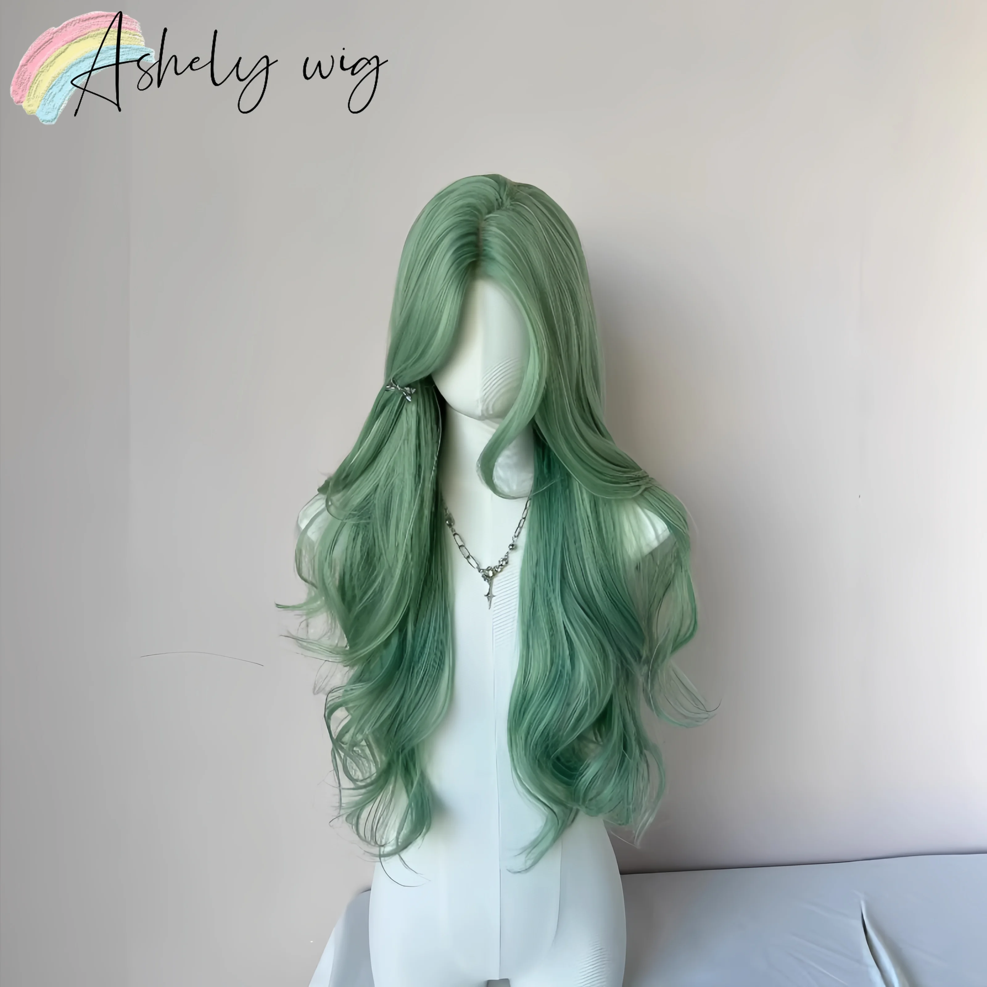 Мятно-зеленый парик с челкой-шторкой, 26 дюймов, длинные волнистые волосы, парик для женщин, безклеевой синтетический парик, Лолита, для повседневного использования
Мятно-зеленый парик с челкой-шторкой, 26 дюймов, длинные волнистые волосы, парик для женщин, безклеевой синтетический парик, Лолита, для повседневного использования