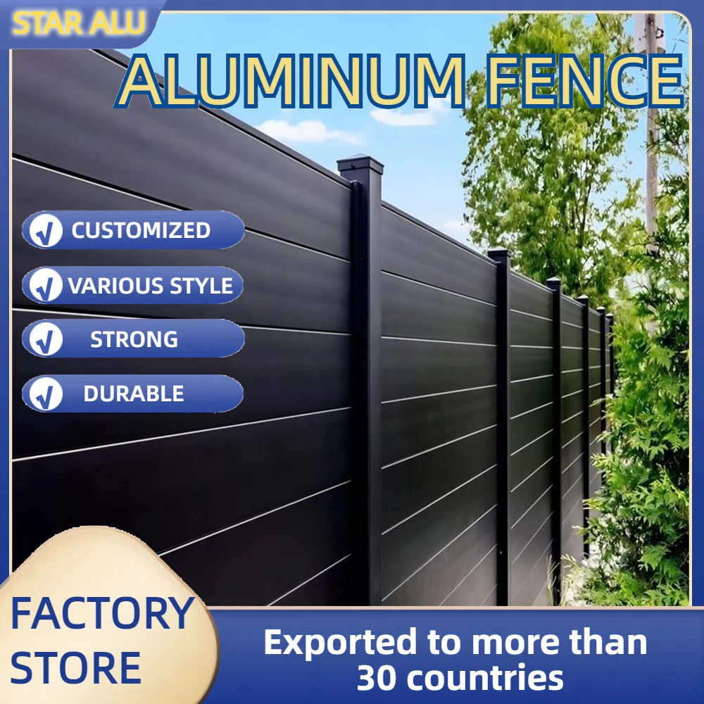 Customized Easily Used Decoration Aluminum Composite Fence Outdoor Simple Design Garden Security System Aluminum Slat Fence
Customized Easily Used Decoration Aluminum Composite Fence Outdoor Simple Design Garden Security System Aluminum Slat Fence