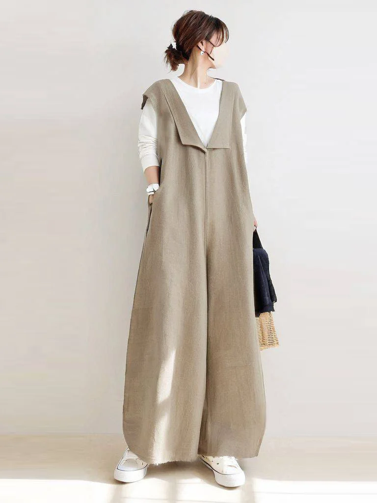 Корейский японский хлопково-льняной костюм с высокой талией, широкие брюки, утягивающий живот, большой размер
Корейский японский хлопково-льняной костюм с высокой талией, широкие брюки, утягивающий живот, большой размер