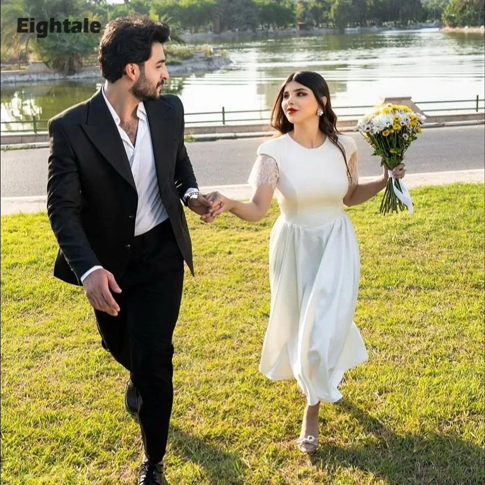 Eightale арабское свадебное платье с круглым вырезом на заказ цвета слоновой кости, атласное кружево с короткими рукавами, свадебное платье трапециевидной формы, вечернее платье принцессы для невесты
Eightale арабское свадебное платье с круглым вырезом на заказ цвета слоновой кости, атласное кружево с короткими рукавами, свадебное платье трапециевидной формы, вечернее платье принцессы для невесты