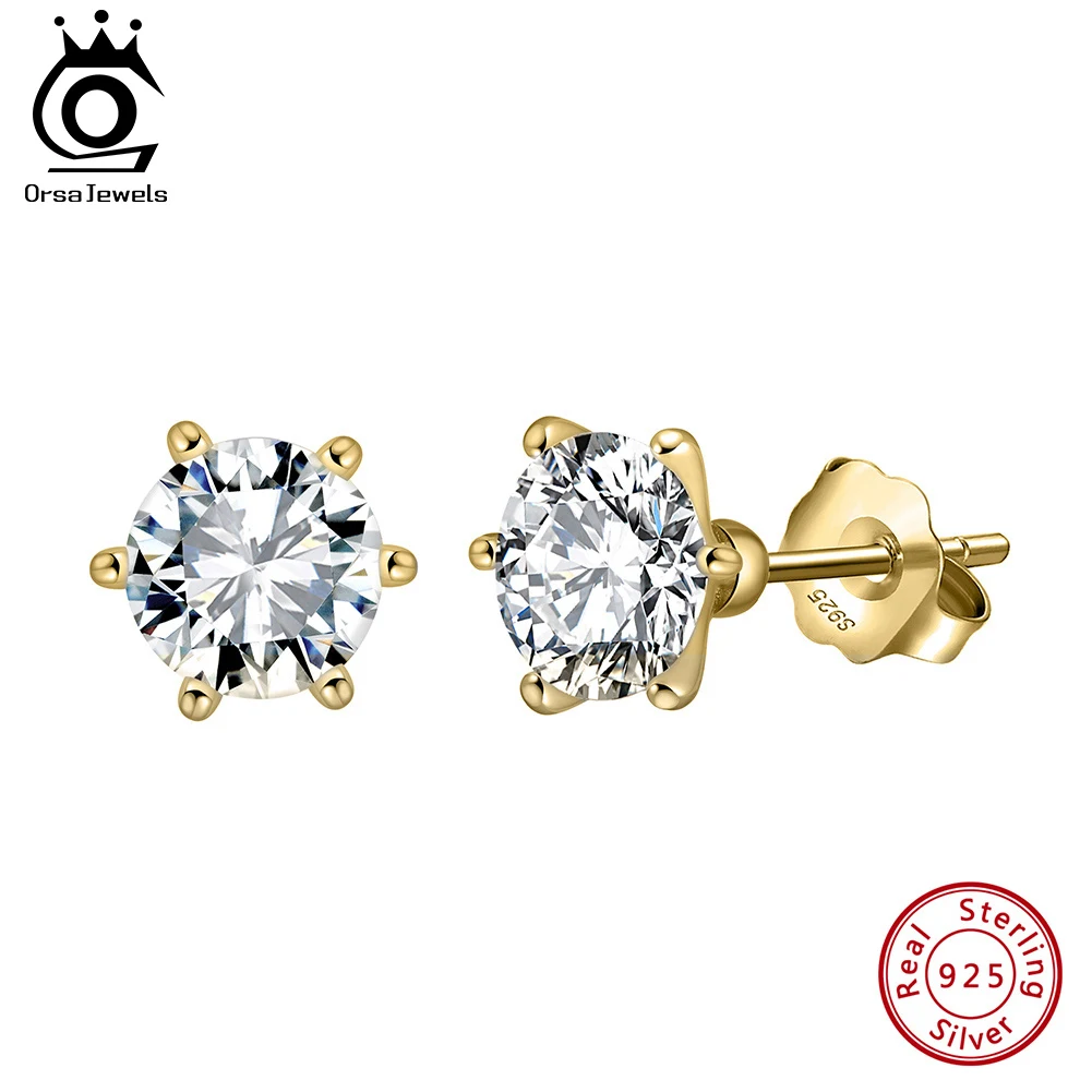 ORSA JEWELS Prong Setting Round 8A Cubic Zirconia Stud Earrings Wedding Engagement 925 Sterling Silver Stud Earrings Gift LZE07
ORSA JEWELS Prong Setting Round 8A Cubic Zirconia Stud Earrings Wedding Engagement 925 Sterling Silver Stud Earrings Gift LZE07