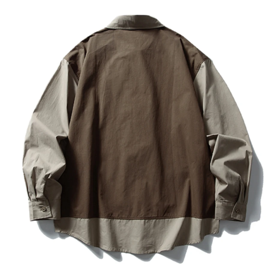 Vintage Cargo Shirts Mens Fake Two Pieces Long Sleeve Shirt for Men Oversized Streetwear Harajuku Cotton Casual Blouse Coats
Vintage Cargo Shirts Mens Fake Two Pieces Long Sleeve Shirt for Men Oversized Streetwear Harajuku Cotton Casual Blouse Coats