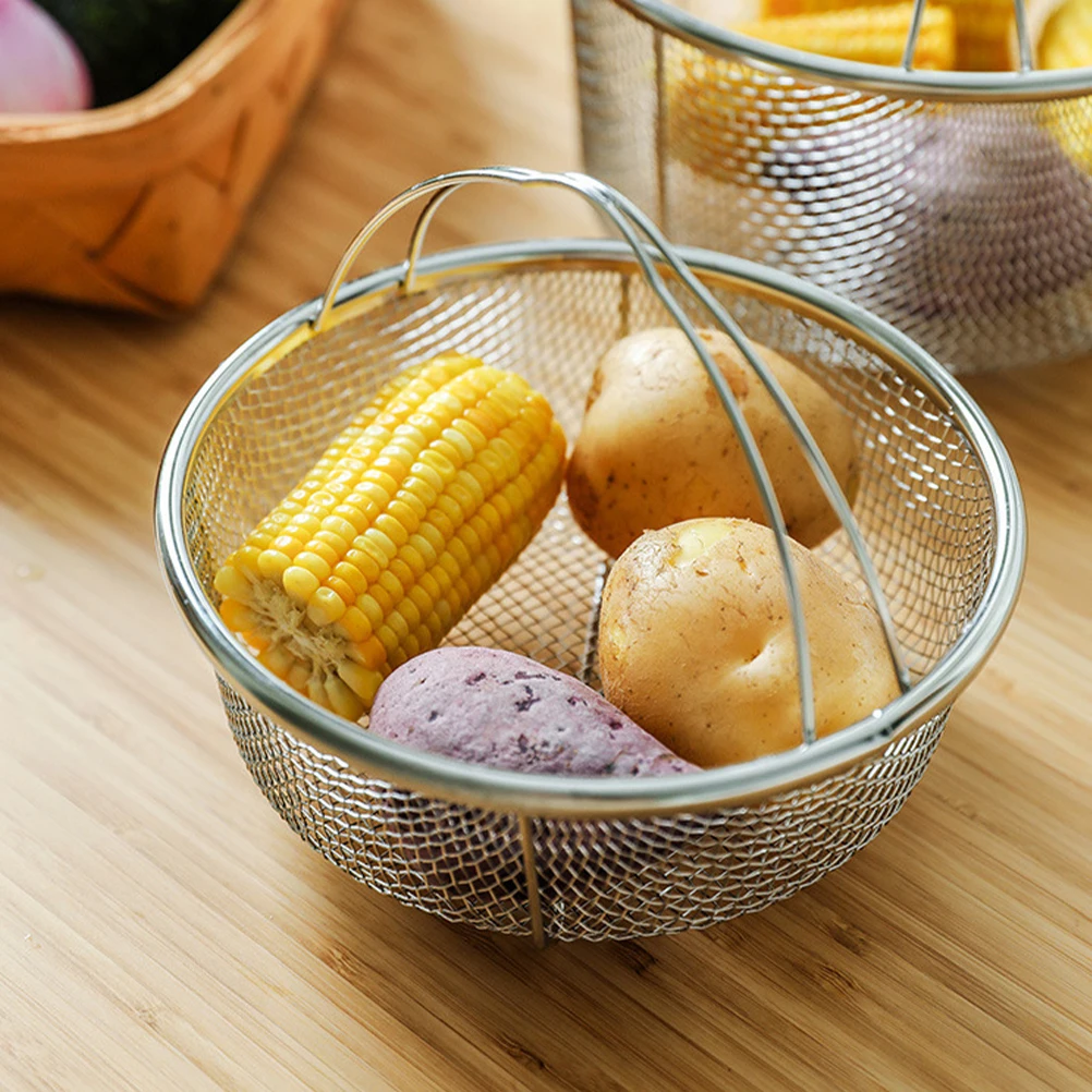 2pcs Handheld Steam Basket Kitchen Strainer Stainless Steel Fryer Baskets for Pot Food Fried Chip Metal Frying Mesh
2pcs Handheld Steam Basket Kitchen Strainer Stainless Steel Fryer Baskets for Pot Food Fried Chip Metal Frying Mesh